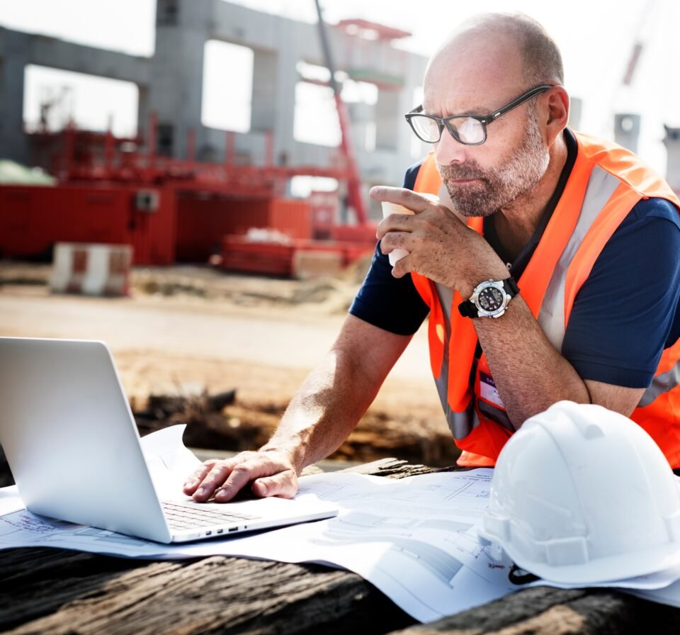 Construction Worker Planning Contractor Developer Concept